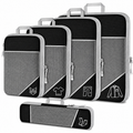 Five-Piece Mesh Packing Cube Set with Zippers for Travel