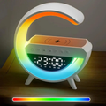RGB Bluetooth Alarm Clock Speaker with Ambient Light for Bedroom