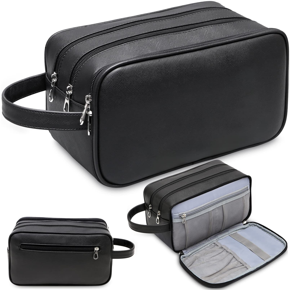 Zip-Around Travel Toiletry Organizer with Carry Handle