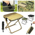 Foldable Backpack Stool - Portable Camping Chair with Storage Bag Combo