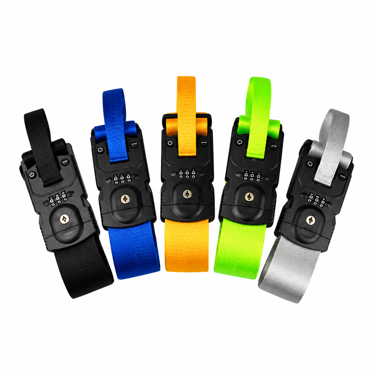 Luggage Strap, Integrated Digital Scale and Combination Lock