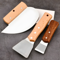 3-Piece Film Scraper Set Wooden Handle Vinyl Wrap Tool Beechwood