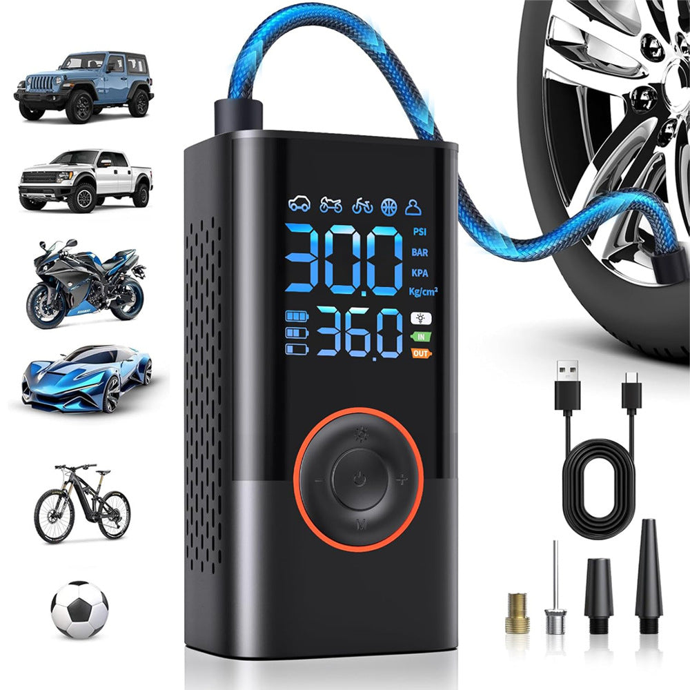 Wireless Car Tire Air Pump 150 PSI with LCD & USB Port