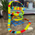 96-Piece Dinosaur Roller-Coaster Track Set with Motorized Car