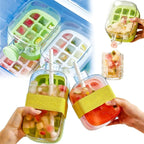 Spill-Proof Ice Cube Maker Tray (Quick Fill & Easy Dispense)