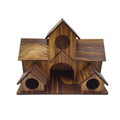 Wooden Hanging Birdhouse with Multi-Roof Design, 15 or 16 cm