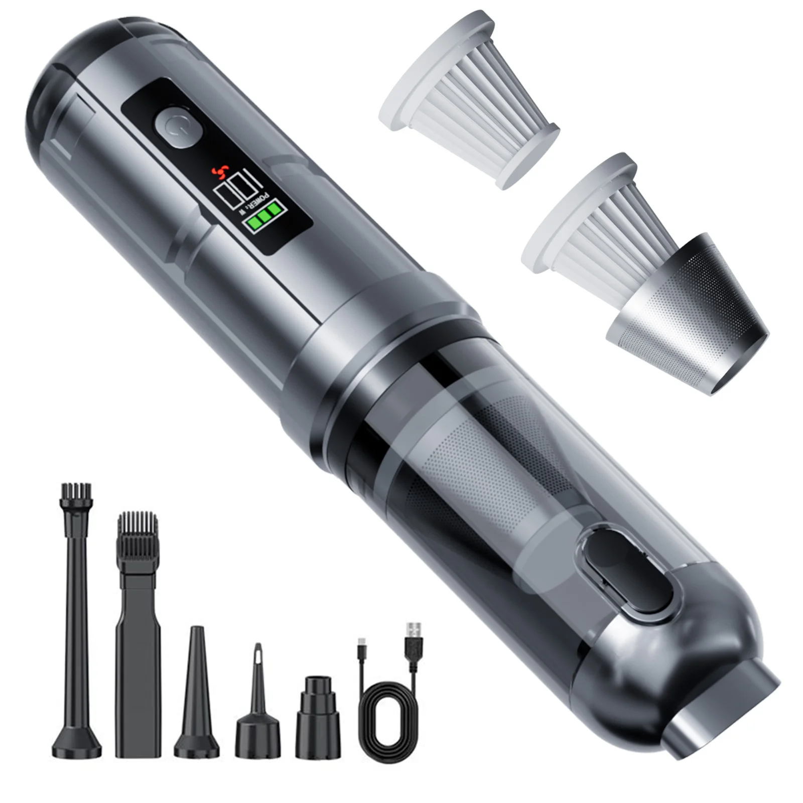Cordless Handheld Vacuum & Blower with Inflator – 4-in-1