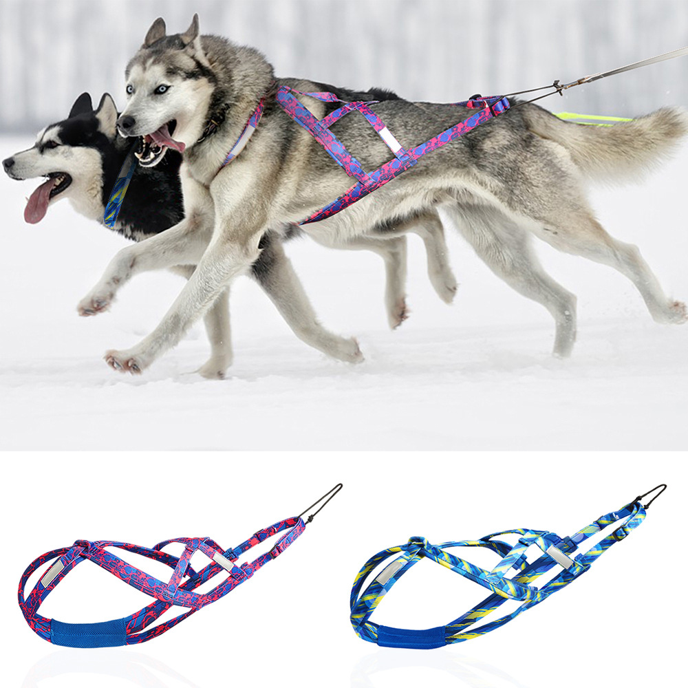 Reflective Dog Sled Harness No-Pull Adjustable M to XXL