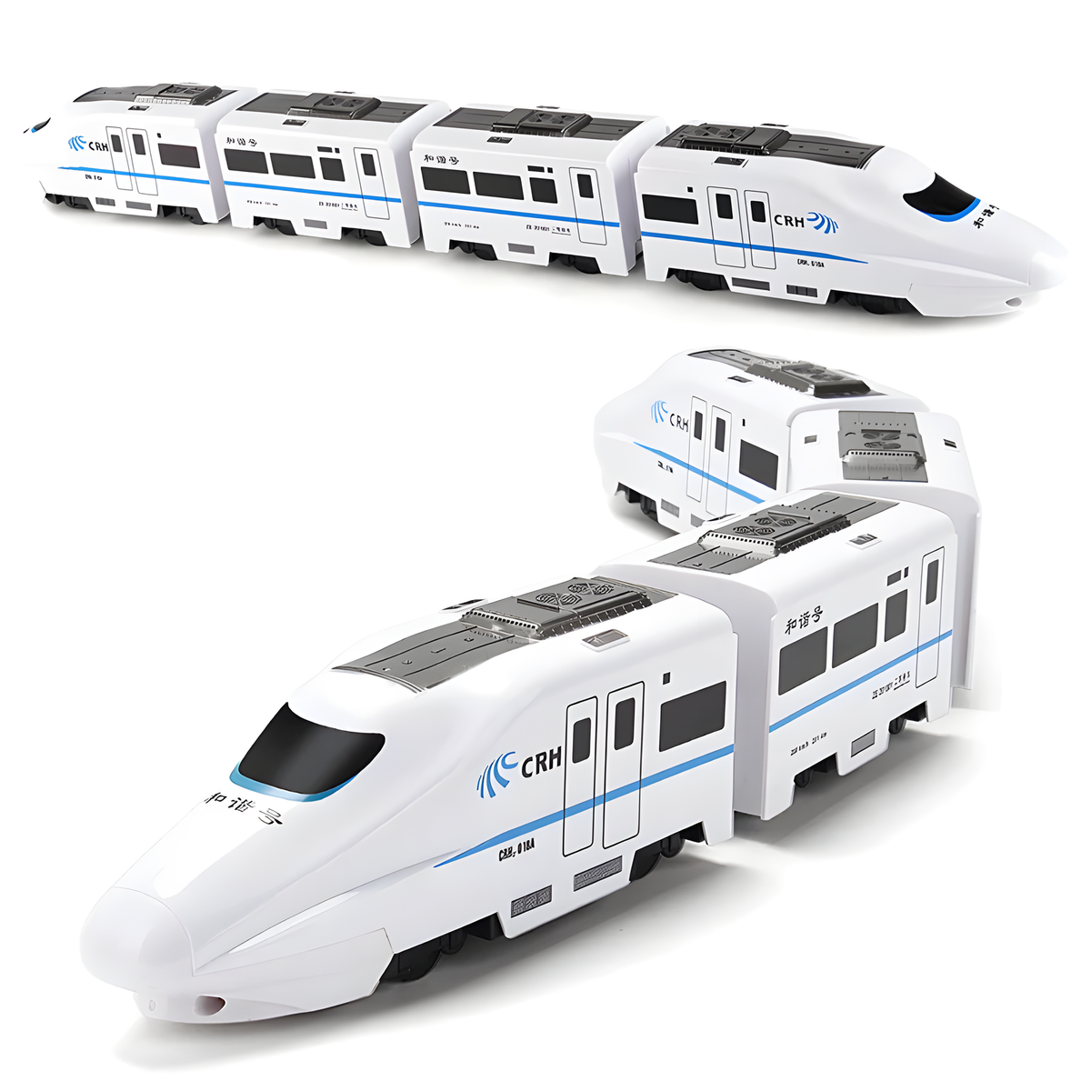 High-Speed Train Toy, Connected 3-, 4- or 5-Car Options