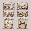 Owl Activity Center Toy for Infant Sensory Play and Coordination