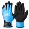 Fleece-Lined Winter Work Gloves with Adjustable Wrist Straps
