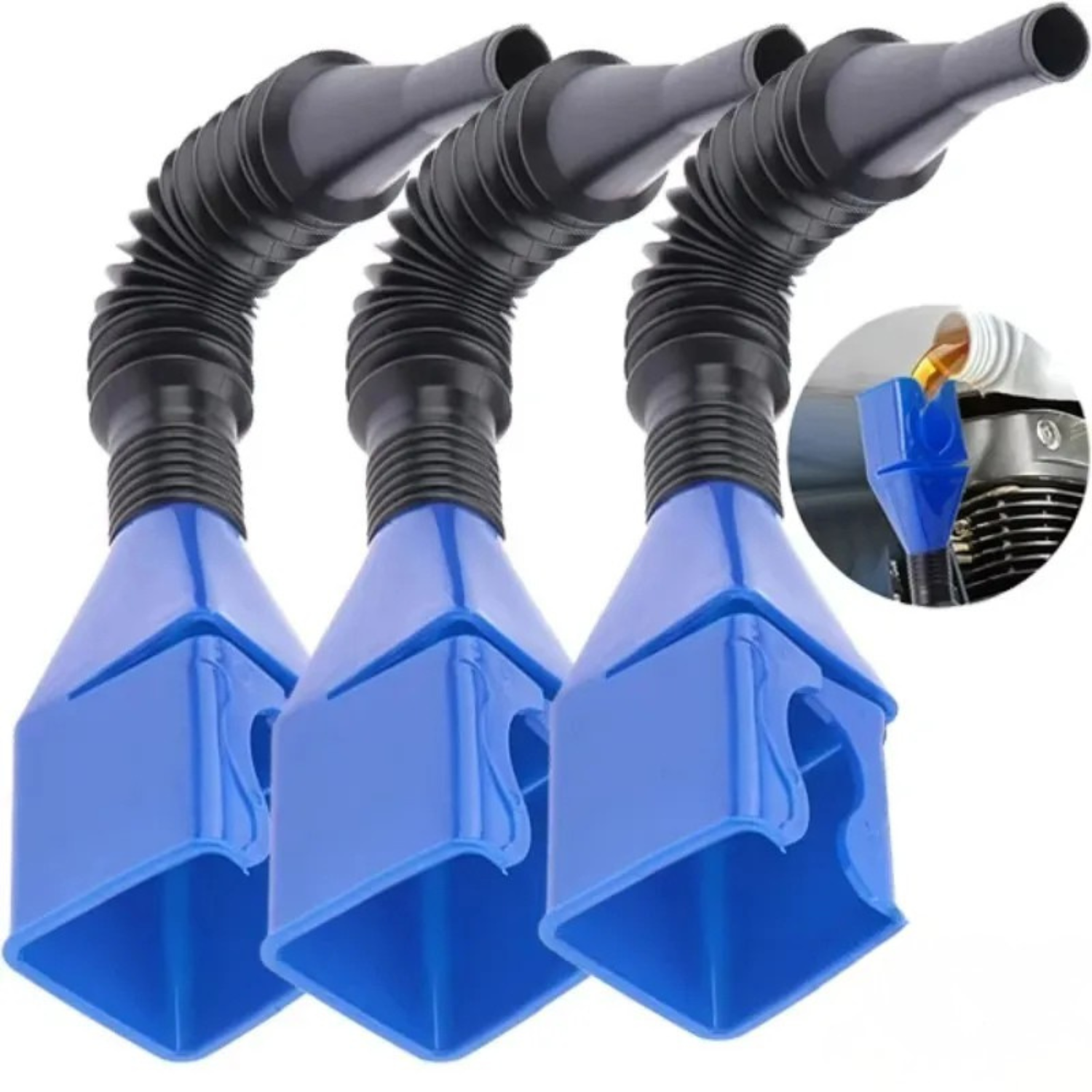 Universal Oil Fuel Funnel Set ABS Chemical-Resistant 1-5pcs