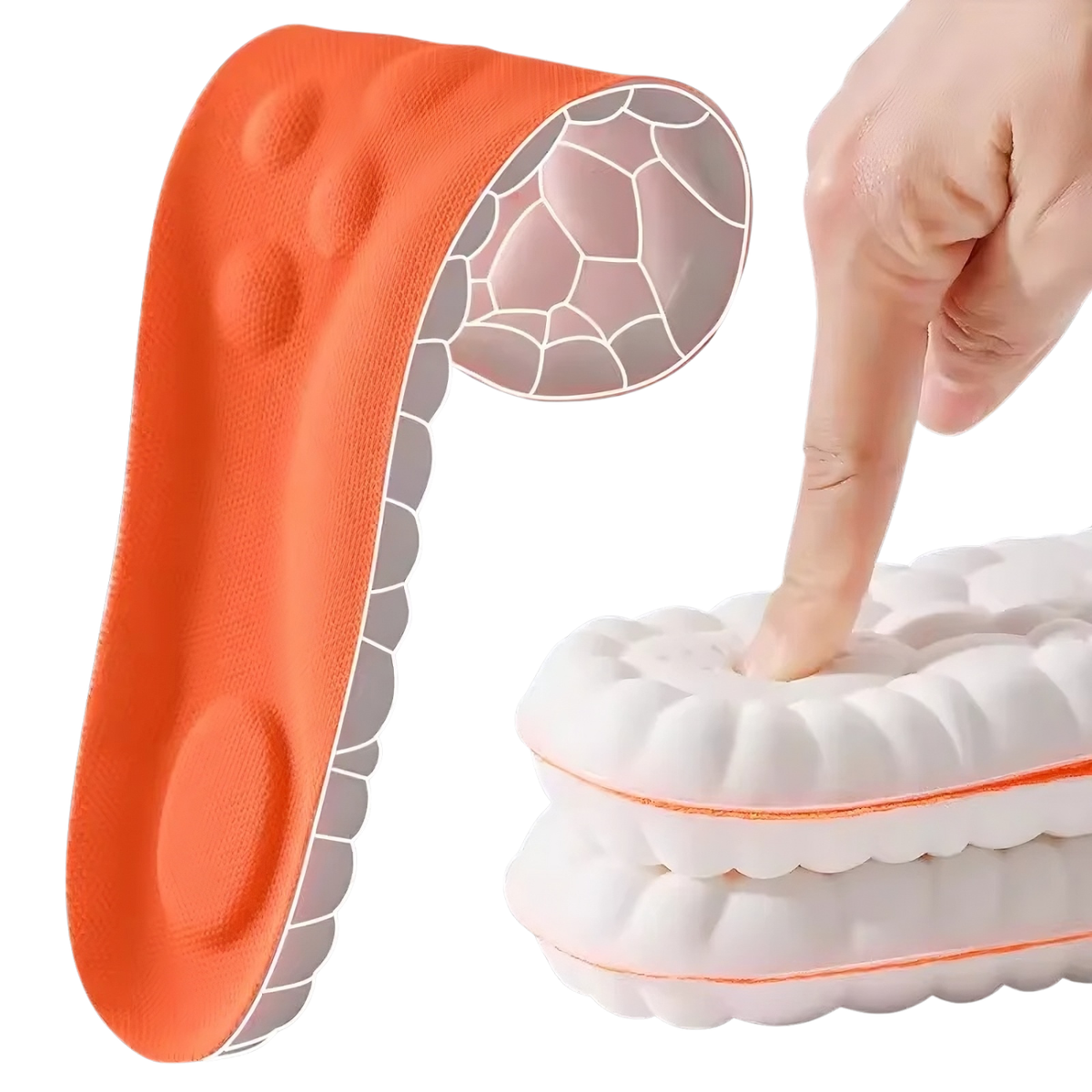 Shock Absorbing Shoe Insoles with 4D Arch Support for Daily Use
