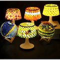 Mosaic Table Lamp Craft Kit Colorful Stars DIY Desk Light
