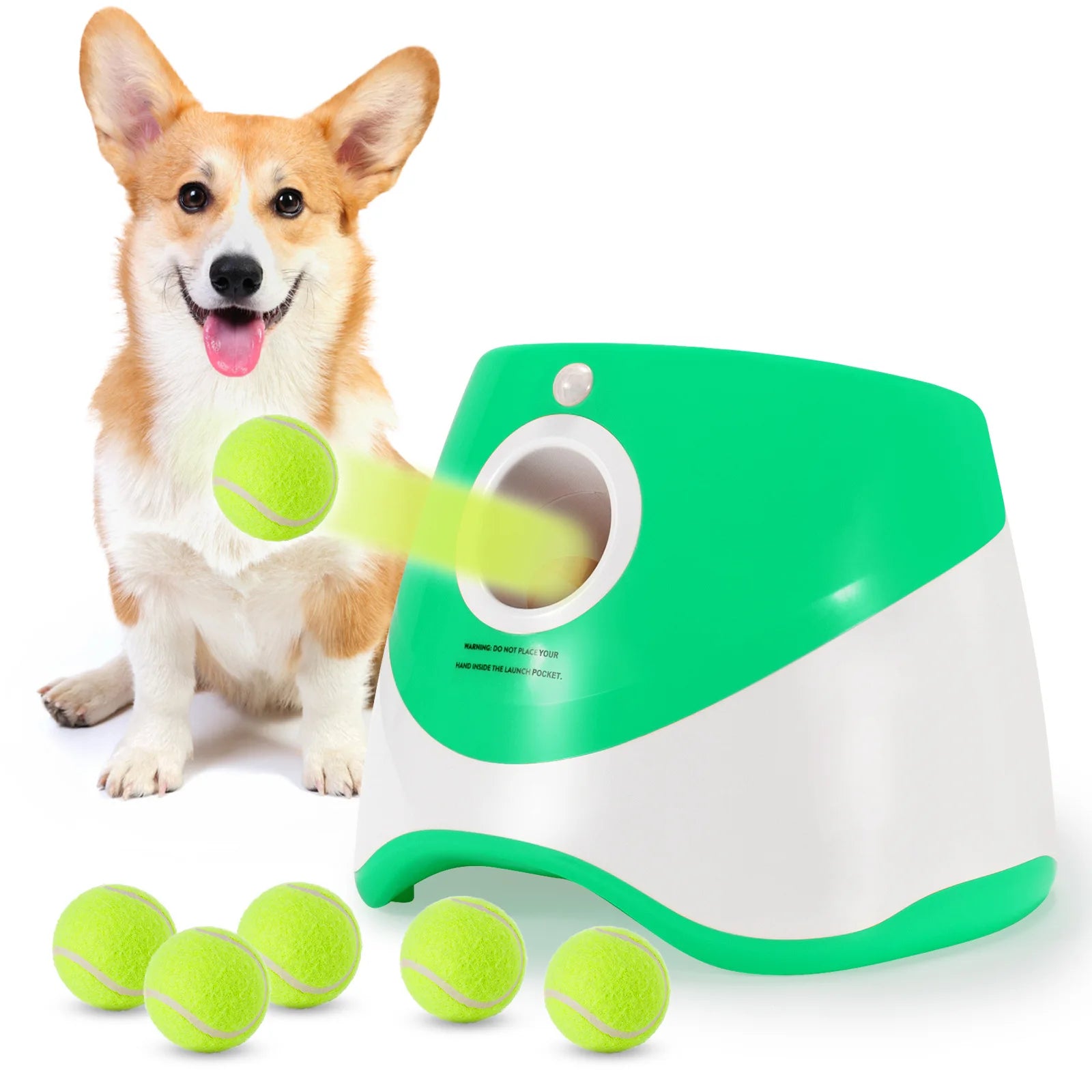Automatic Dog Ball Launcher 3 Distance Settings 15 Balls