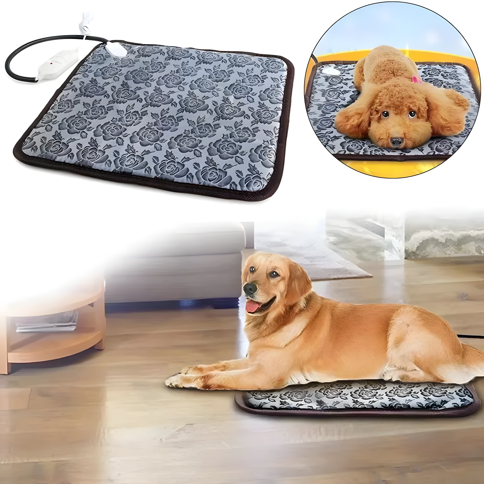 Heated Pet Mat – Electric Warming Pad for Dogs & Cats