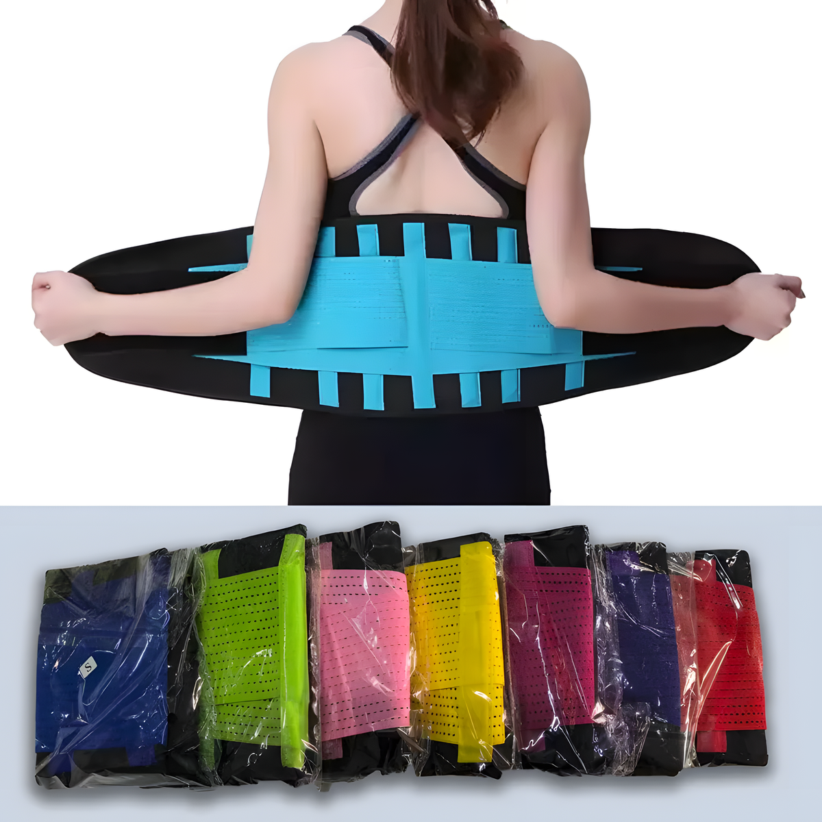 Adjustable Sports Waist Support Belt with Wide Wraparound Fit