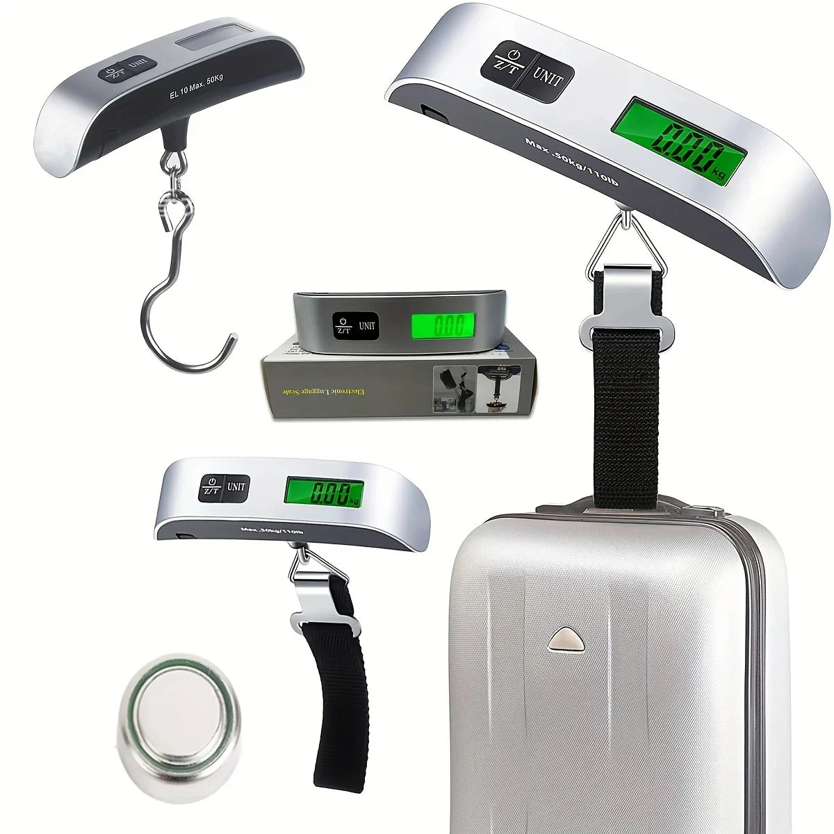 TradixPro portable digital scale showing compact design with a digital display, ideal for travel and home weighing needs.