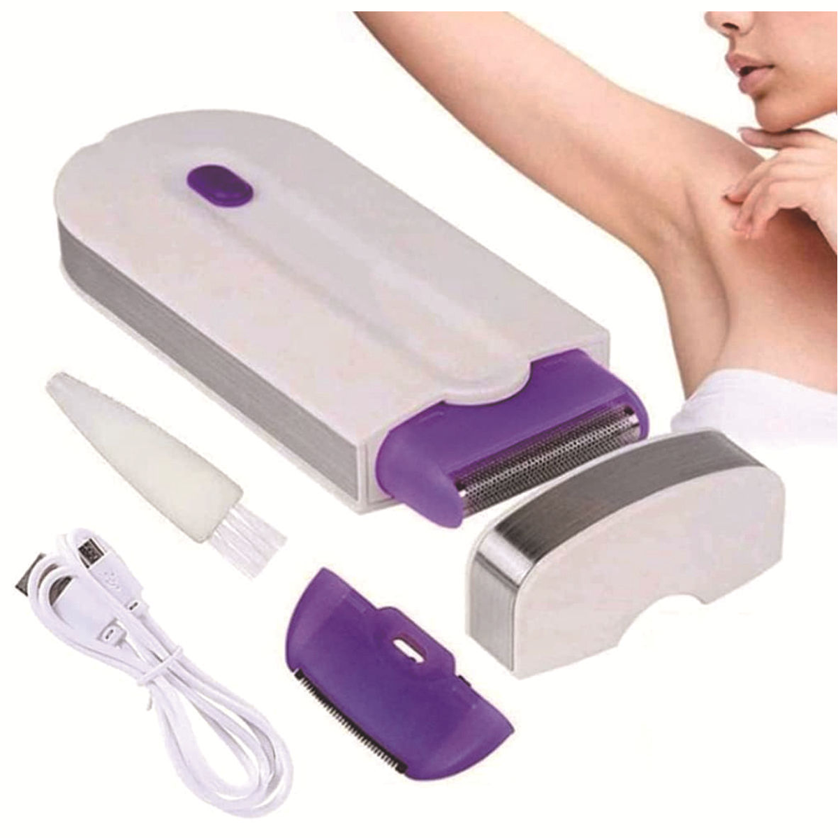 Cordless Rechargeable Electric Body Shaver, Wet and Dry Use
