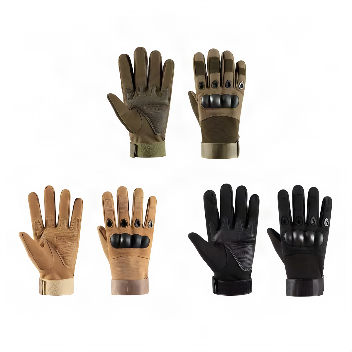 Full-Finger Motorcycle Gloves with Adjustable Wrist Straps