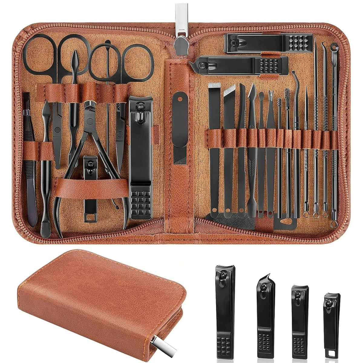 26-Piece Manicure and Pedicure Kit in Zip Travel Case