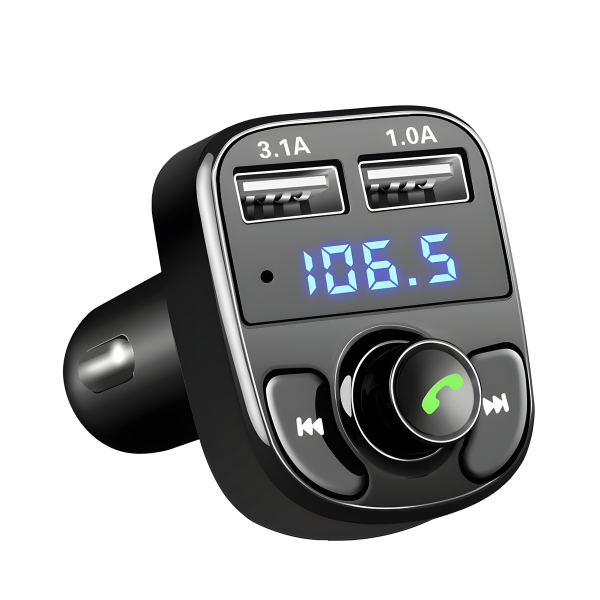 Bluetooth FM Car Transmitter with Dual USB Charging Ports