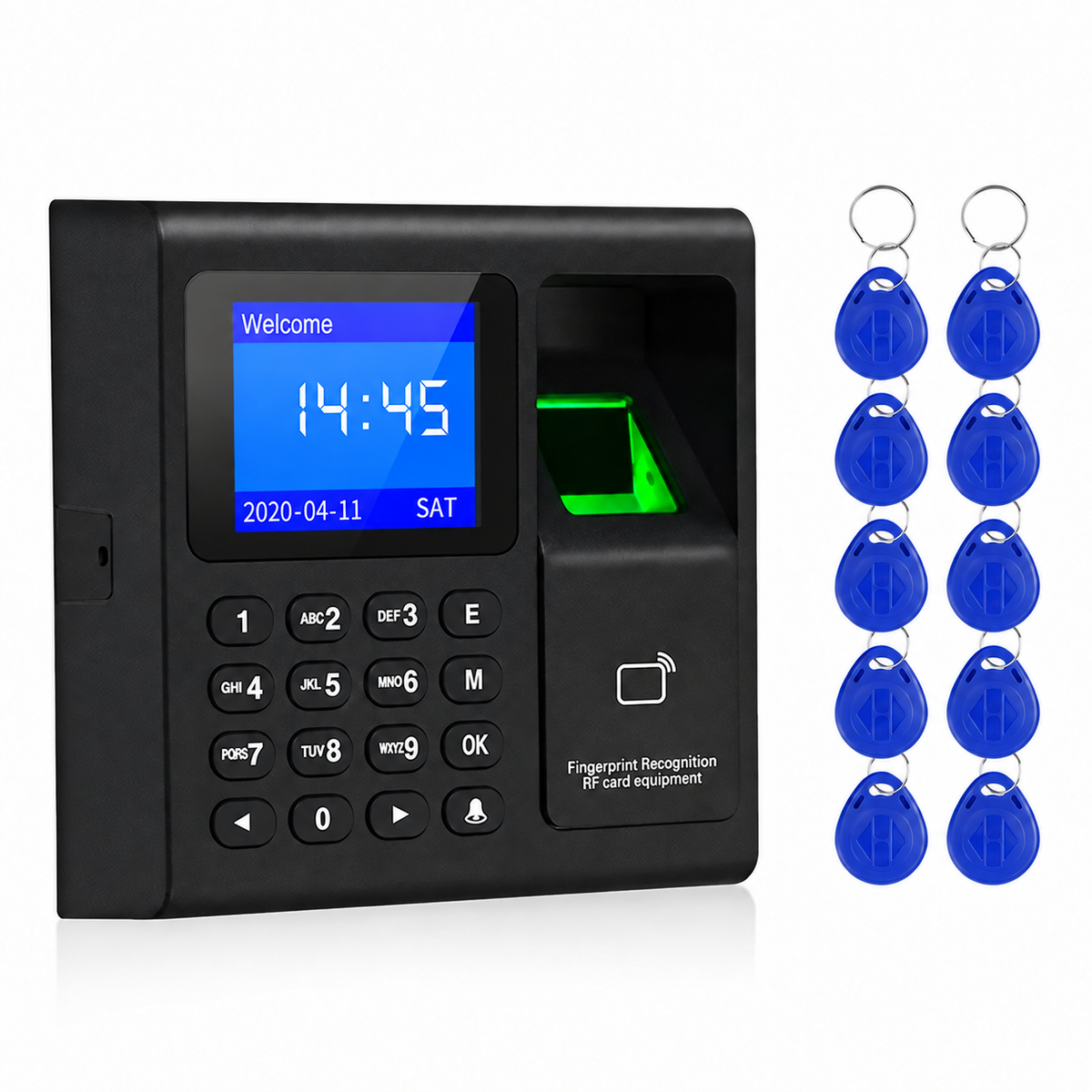 Fingerprint Access Control Reader, Keypad and 10 ID Fobs