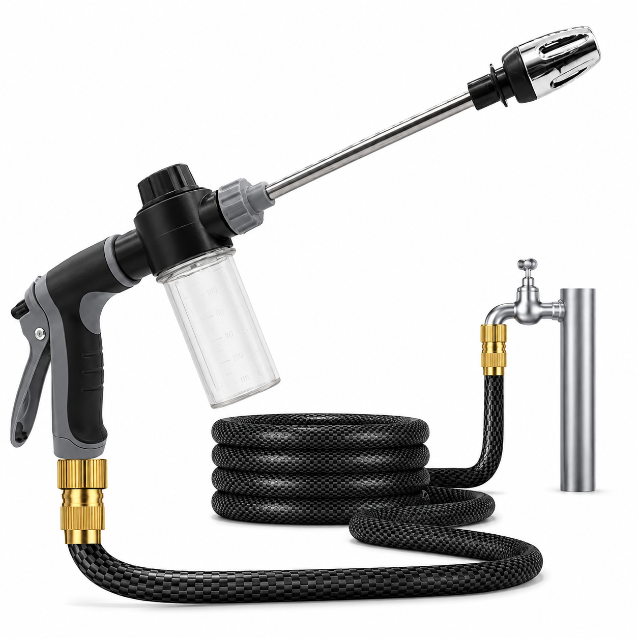High-Pressure Car Wash Water Gun with Dual Grip