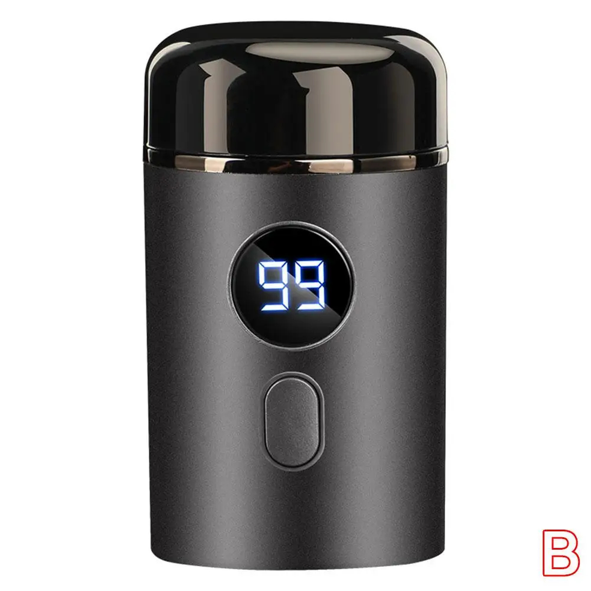 Mini Rechargeable Electric Shaver with Display and Protective Cap