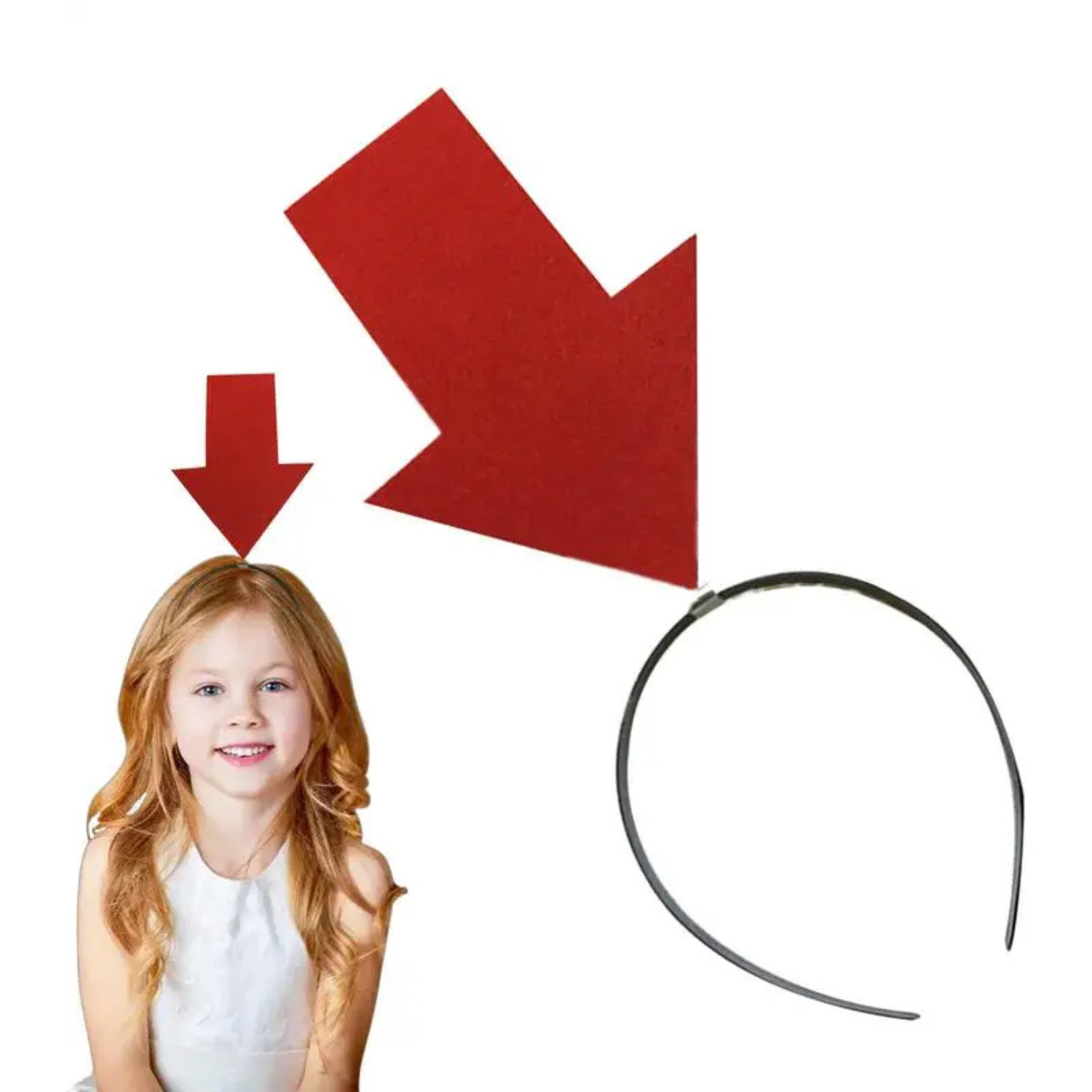 Funny Arrow Headband Party Accessory with Detachable Symbols