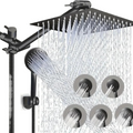 Rainfall Shower System with Handheld 5-Mode & Diverter