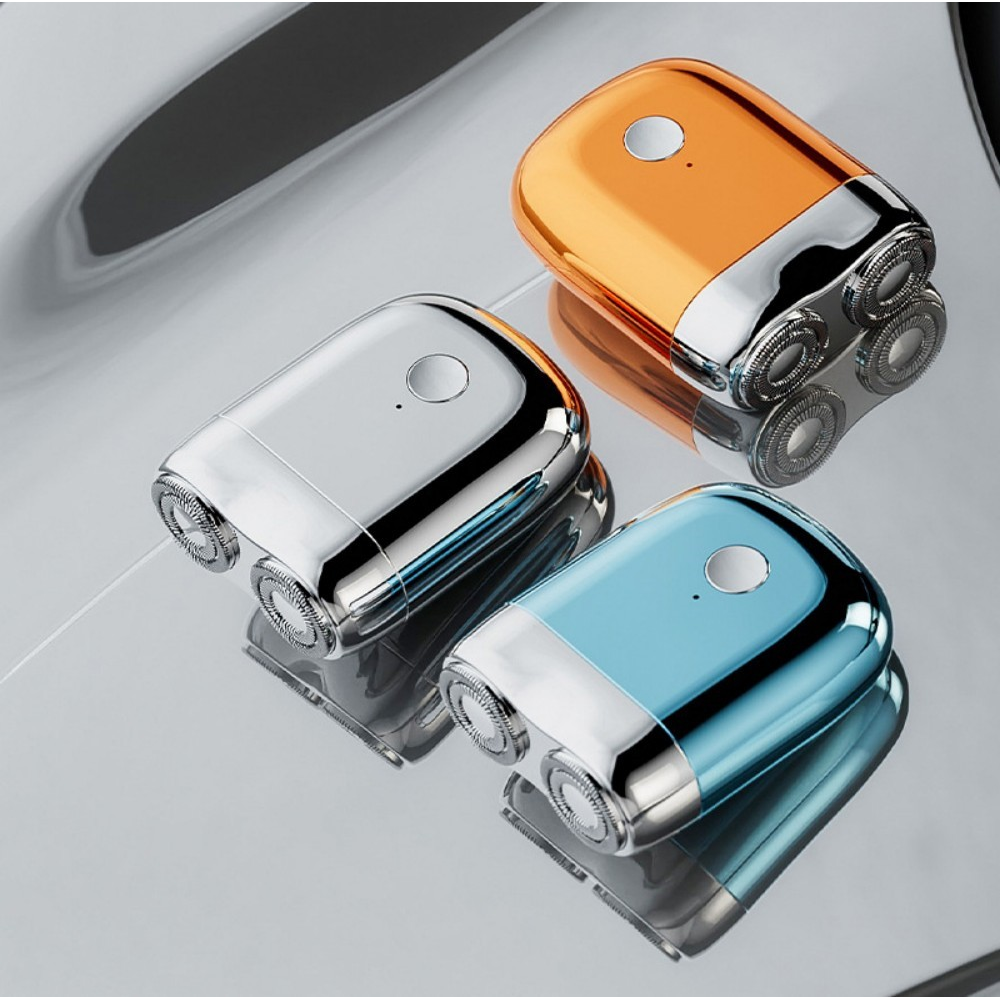 Mini Rechargeable Rotary Travel Shaver with Washable Head