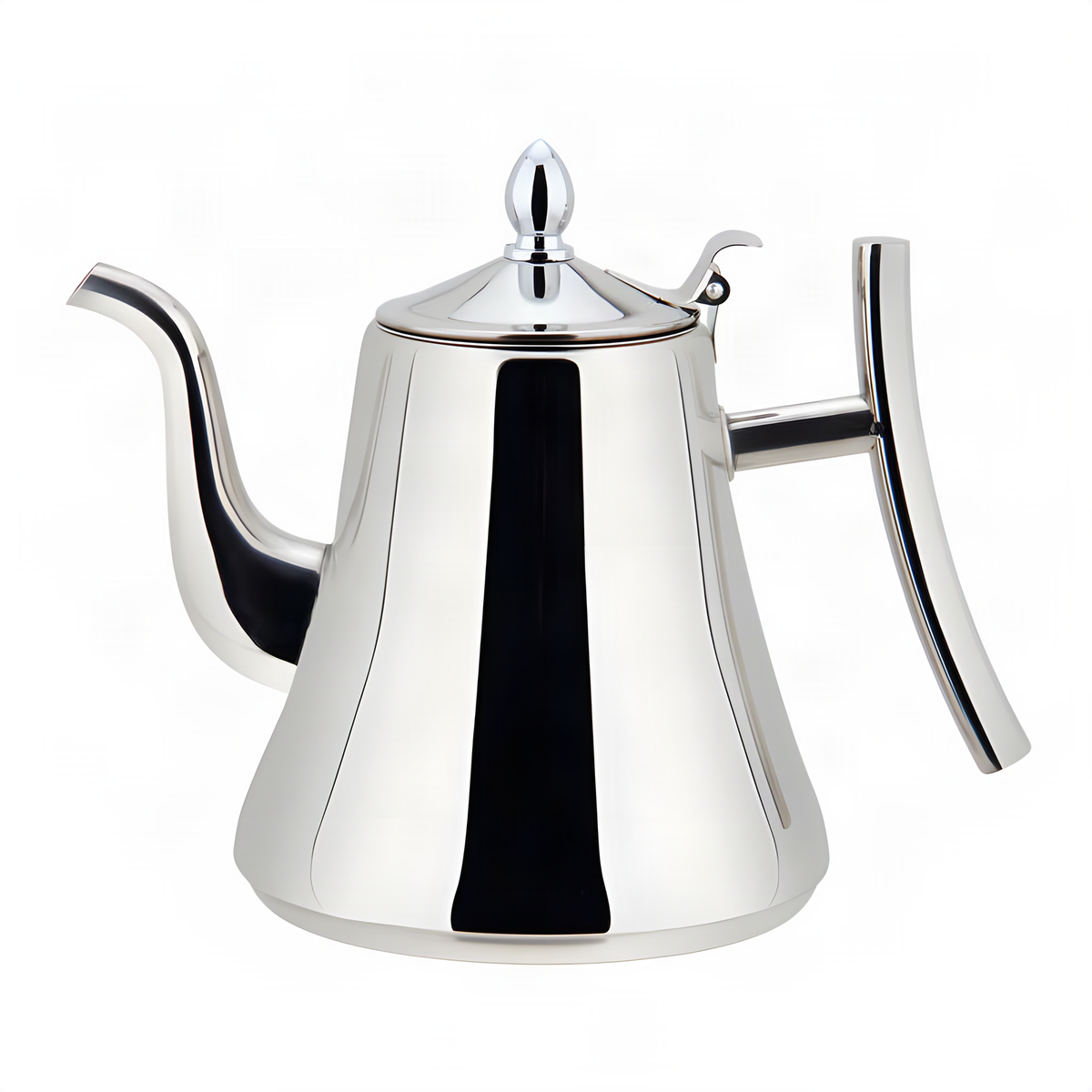 Stainless Steel Teapot with Removable Filter and Hinged Lid