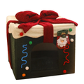 Christmas Gift Box Cat House Bed with Removable Top Bow