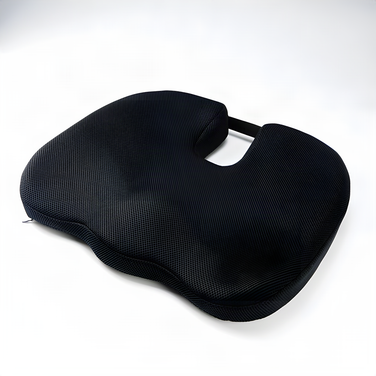 Contoured Foam Seat Cushion with Mesh Cover and Chair Strap