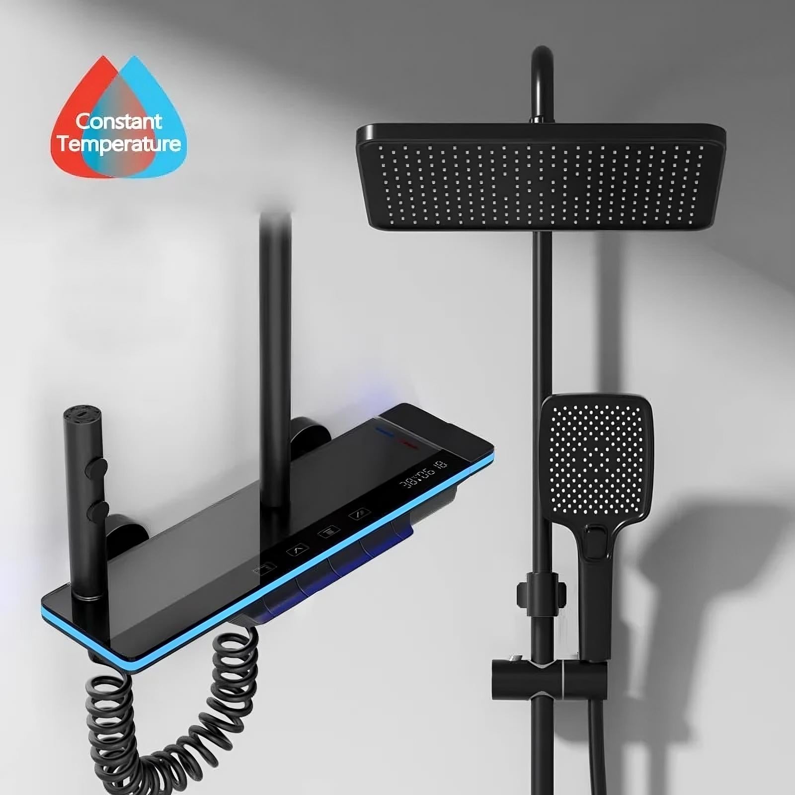 Smart Thermostatic Spa Shower System (Precision Temperature Control & Safety)