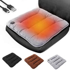 Winter Plush Car Seat Cushion - Heated Warmer Pad | Universal Fit with Anti-Slip Backing