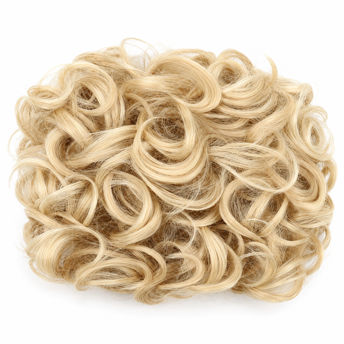 Curly Synthetic Bun Hairpiece with Two Combs, 22 Shades