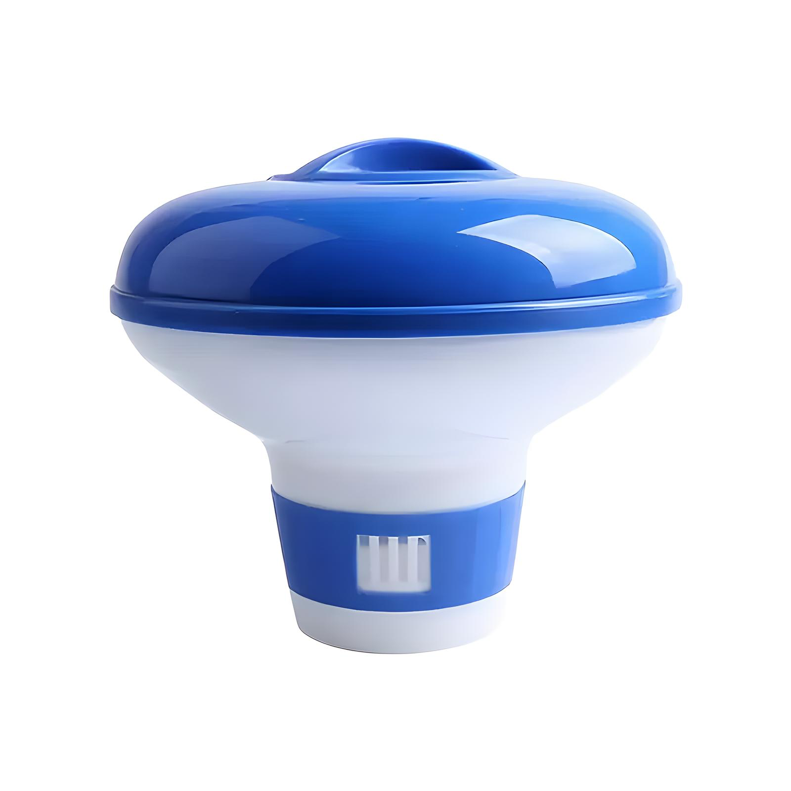 Adjustable Pool Tablet Floater Dispenser 12cm Blue White