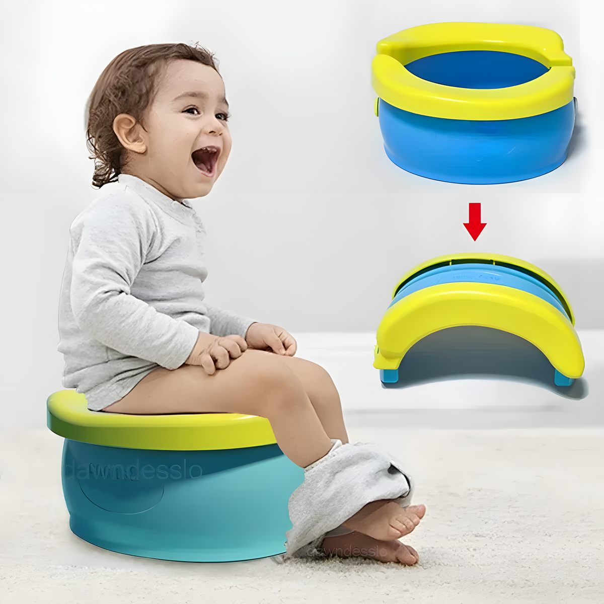 Foldable Kids Travel Potty with Compact Collapsible Base