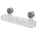 50 cm Suction Cup Bathroom Shelf with Drainage Slots