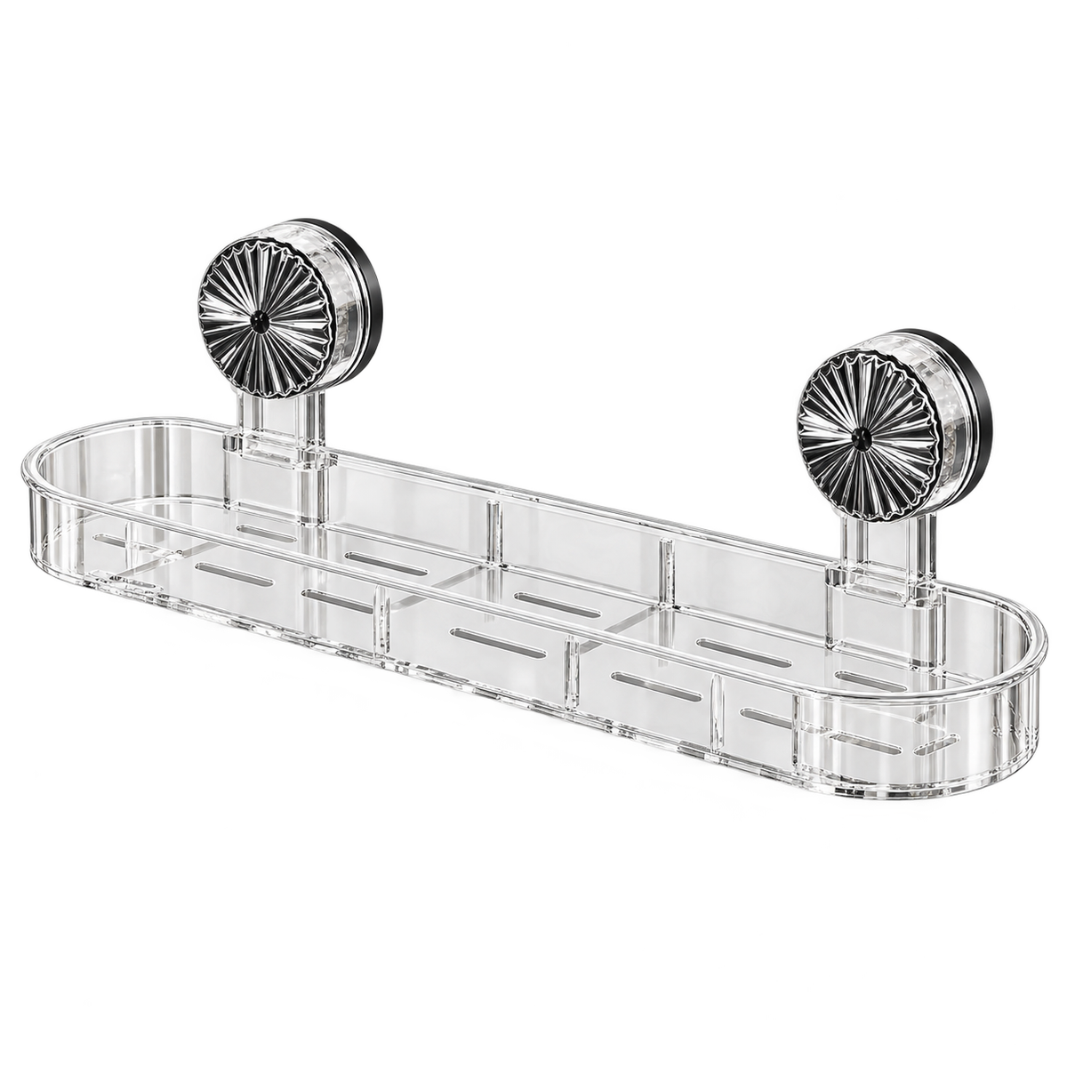 50 cm Suction Cup Bathroom Shelf with Drainage Slots