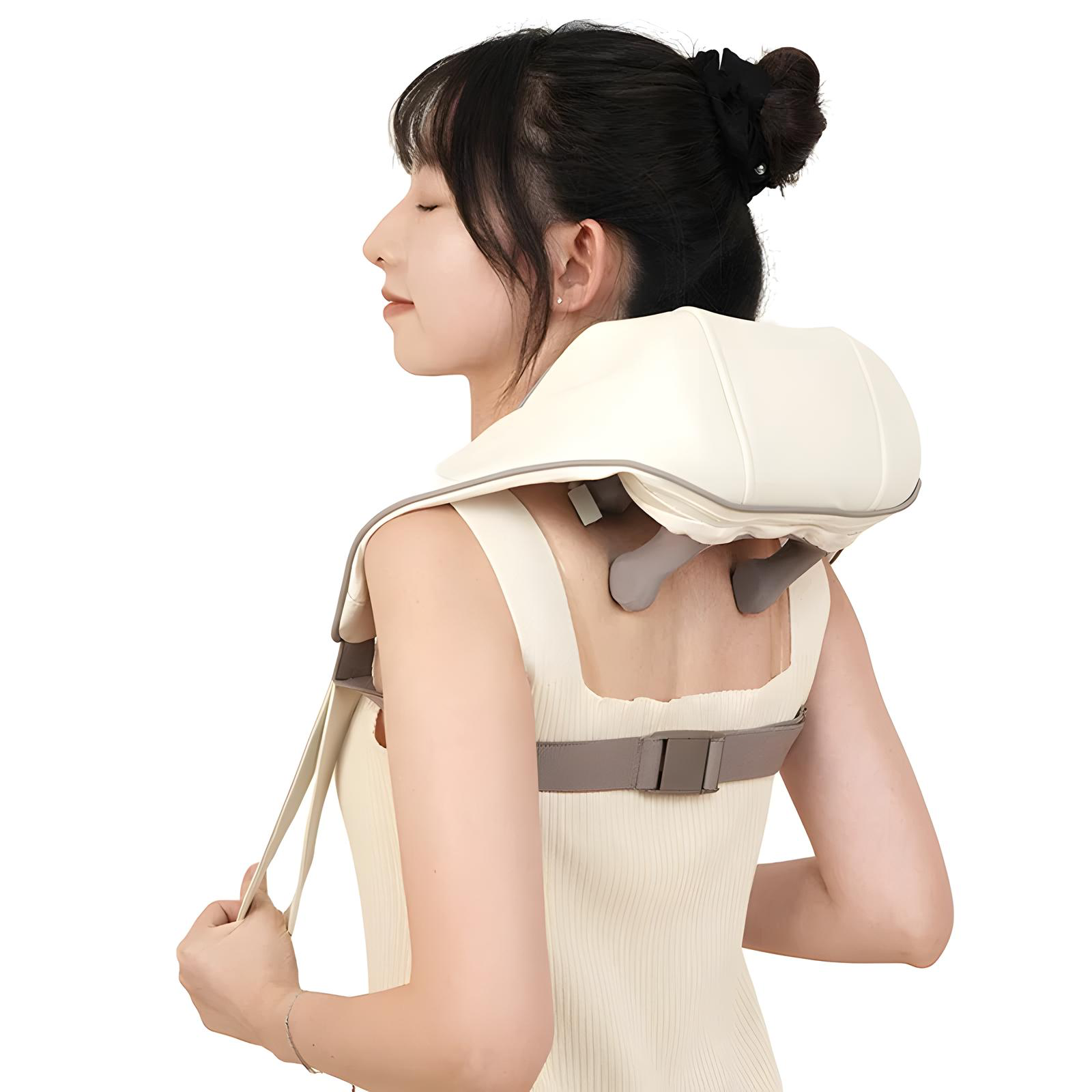 Wearable Neck Shoulder Massager 4 Heads Hands-Free USB