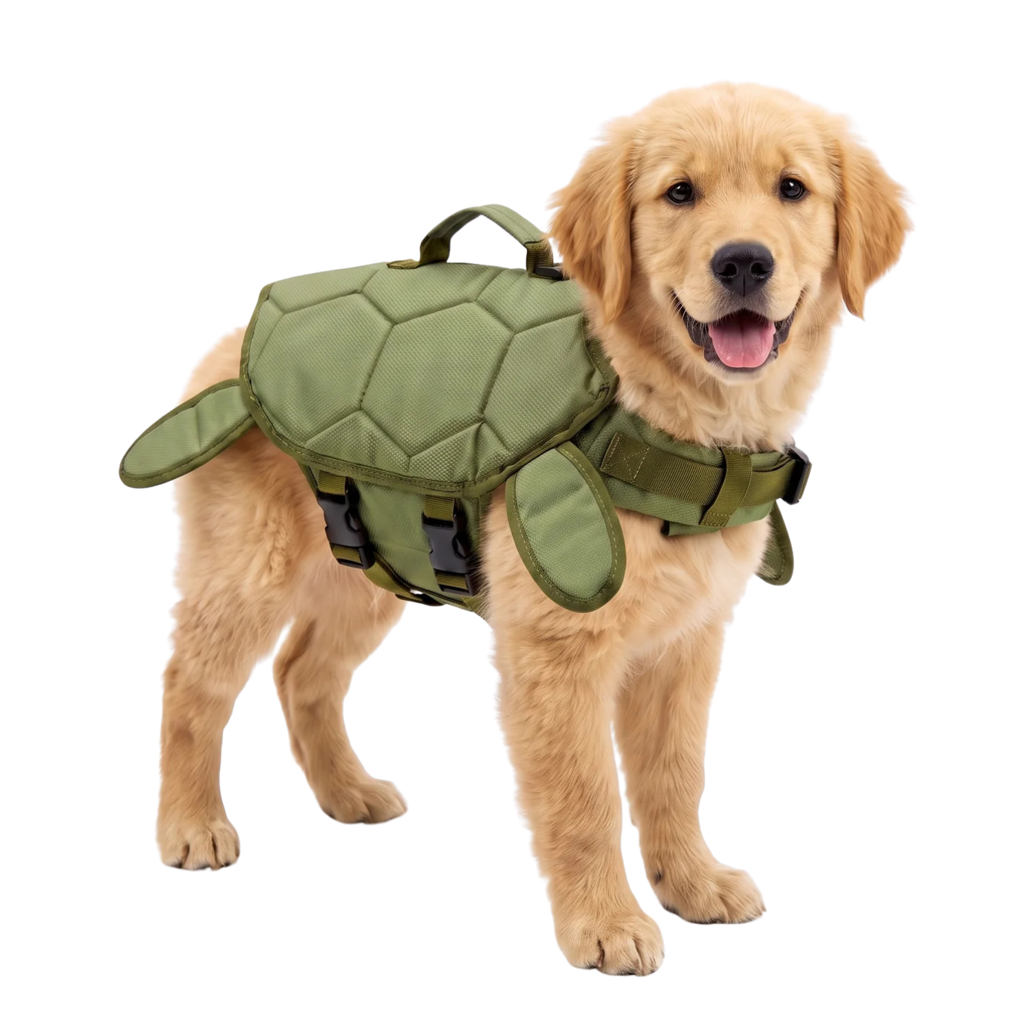 Dog Turtle Swimming Vest Adjustable Buoyancy Aid S-XL