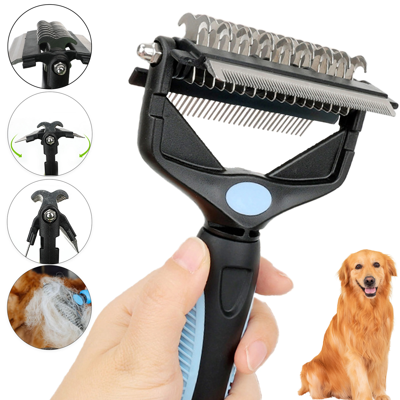 3-in-1 Pet Dematting Comb for Dogs & Cats