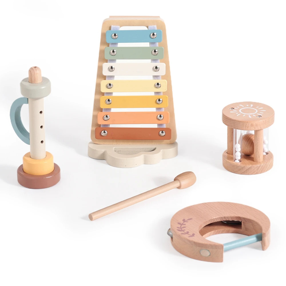 Wooden Musical Toy Set for Rhythm Play and Early Learning