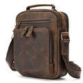 Multi-Zip Shoulder Messenger Bag for Everyday Carry, 25.5 cm