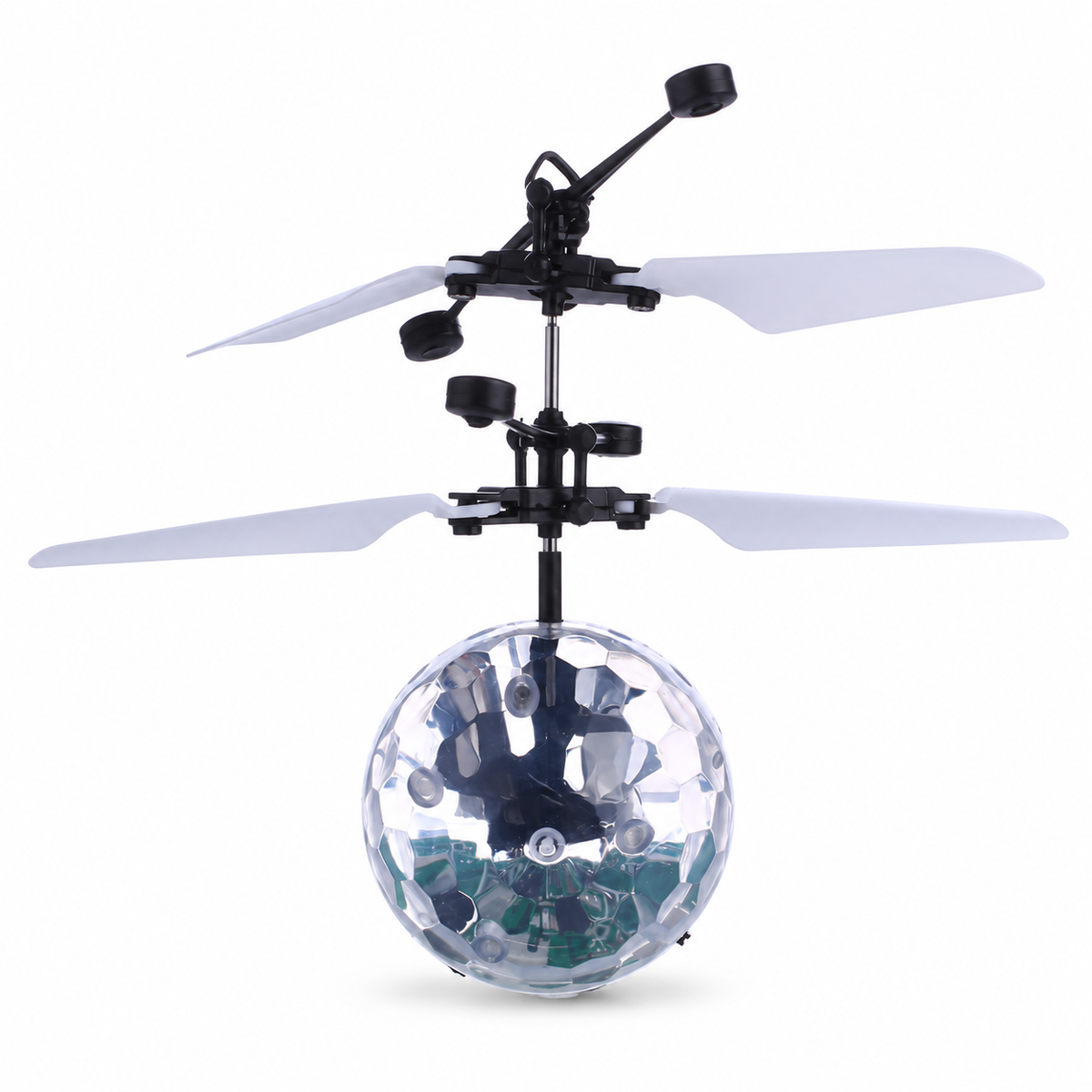 Hand-Controlled Flying Ball Toy with Colorful Lights and Rotors