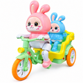 Musical Bunny Tricycle Toy with Battery-Powered Motion and Lights
