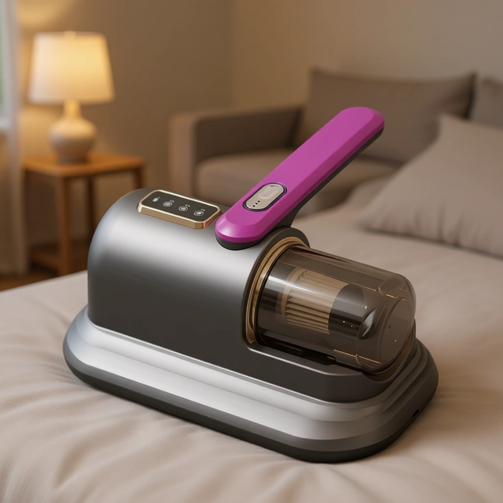 Cordless Mite Vacuum Cleaner with UV Light & Display – 3 Colors